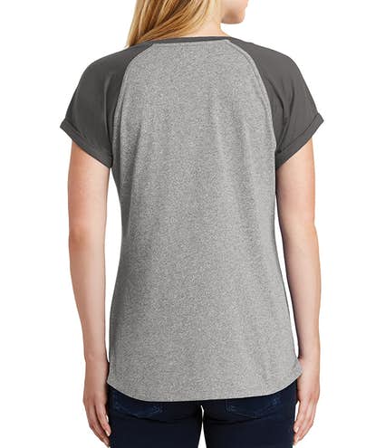 New Era Women’s Heritage Blend Short Sleeve Raglan T‑shirt