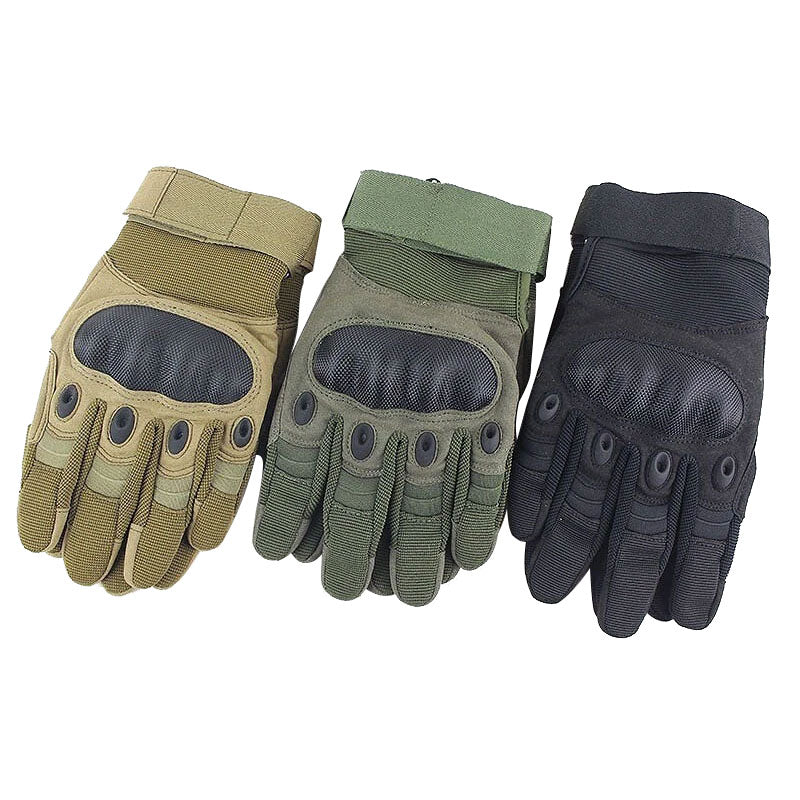 Outdoor Hunting Gloves Paintball Airsoft Shooting Police Carbon Knuckle Army Military Full Finger Moto Bicycle Bicycle Mittens