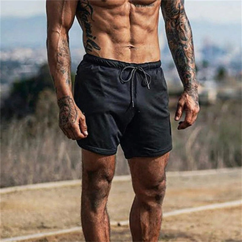 2020 NEW gym Fitness Shorts Men Running single-deck Workout Male Breathable Mesh Quick Dry sport shorts Jogger Beach Short Pants